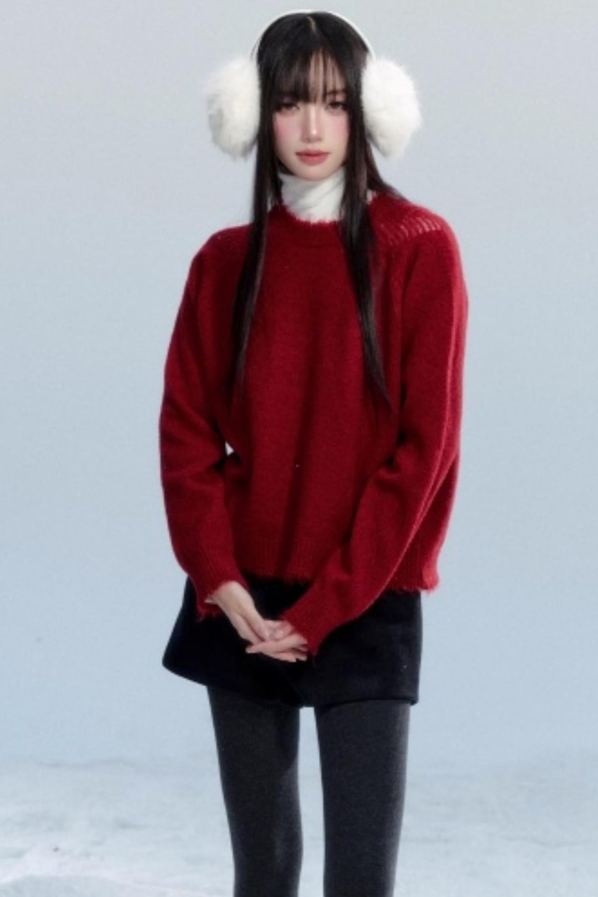 Fringed Raw Edge Sweater