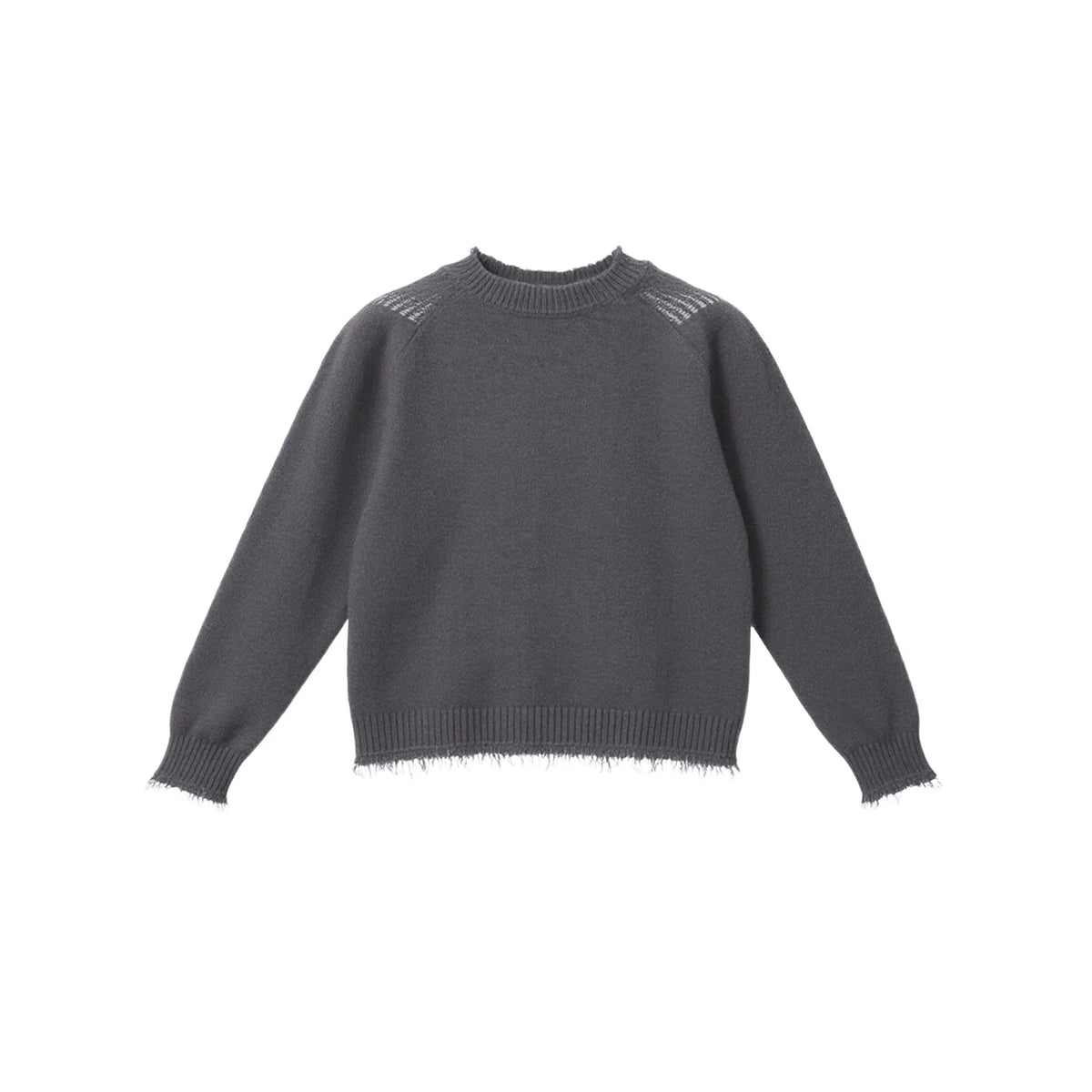 Fringed Raw Edge Sweater