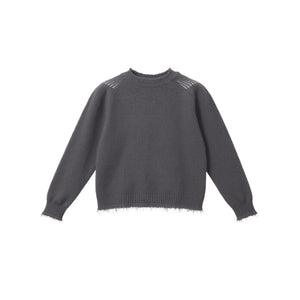 Fringed Raw Edge Sweater