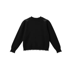 Fringed Raw Edge Sweater