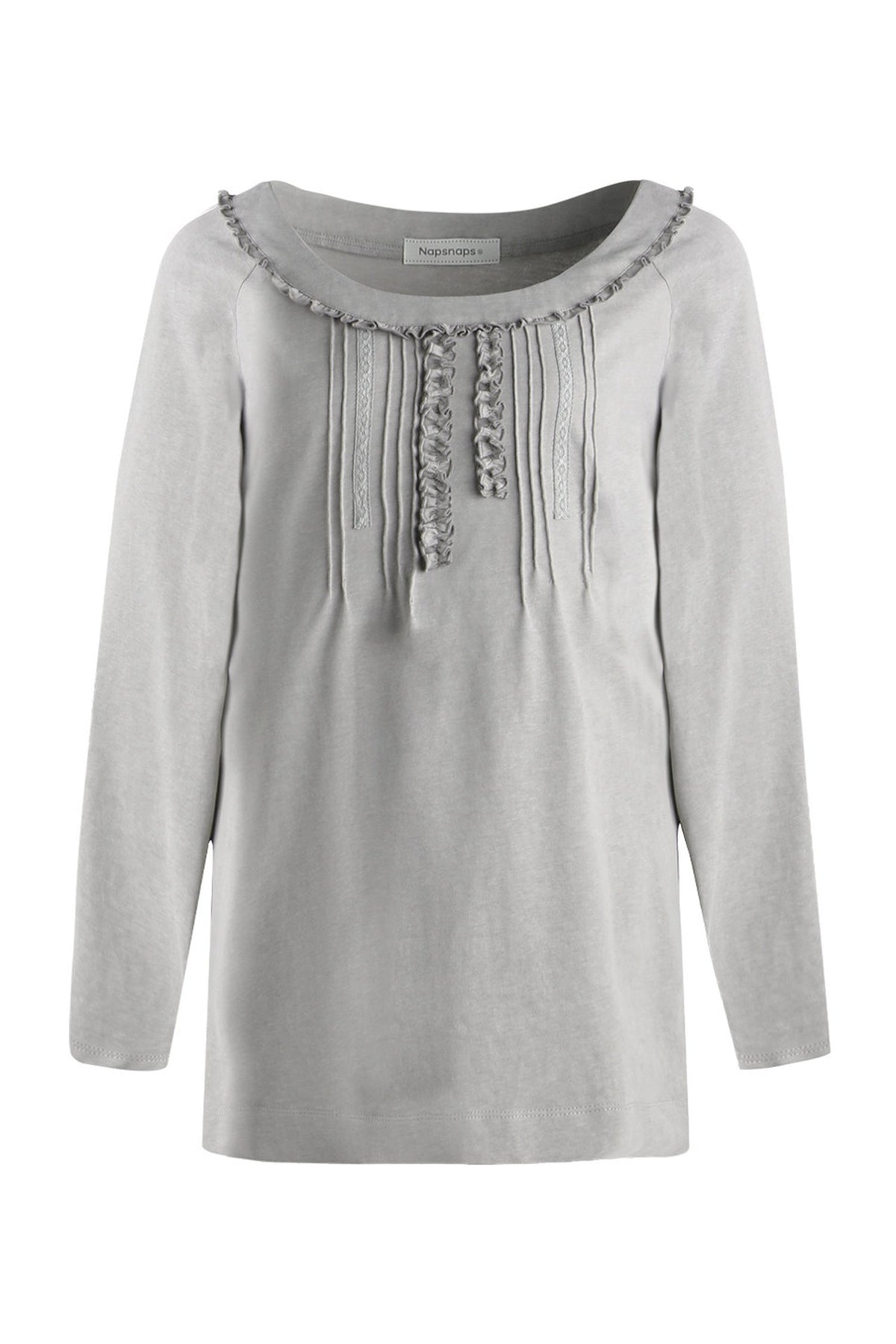 Front Chest Tuck Webbing Raglan Knit T-Shirt