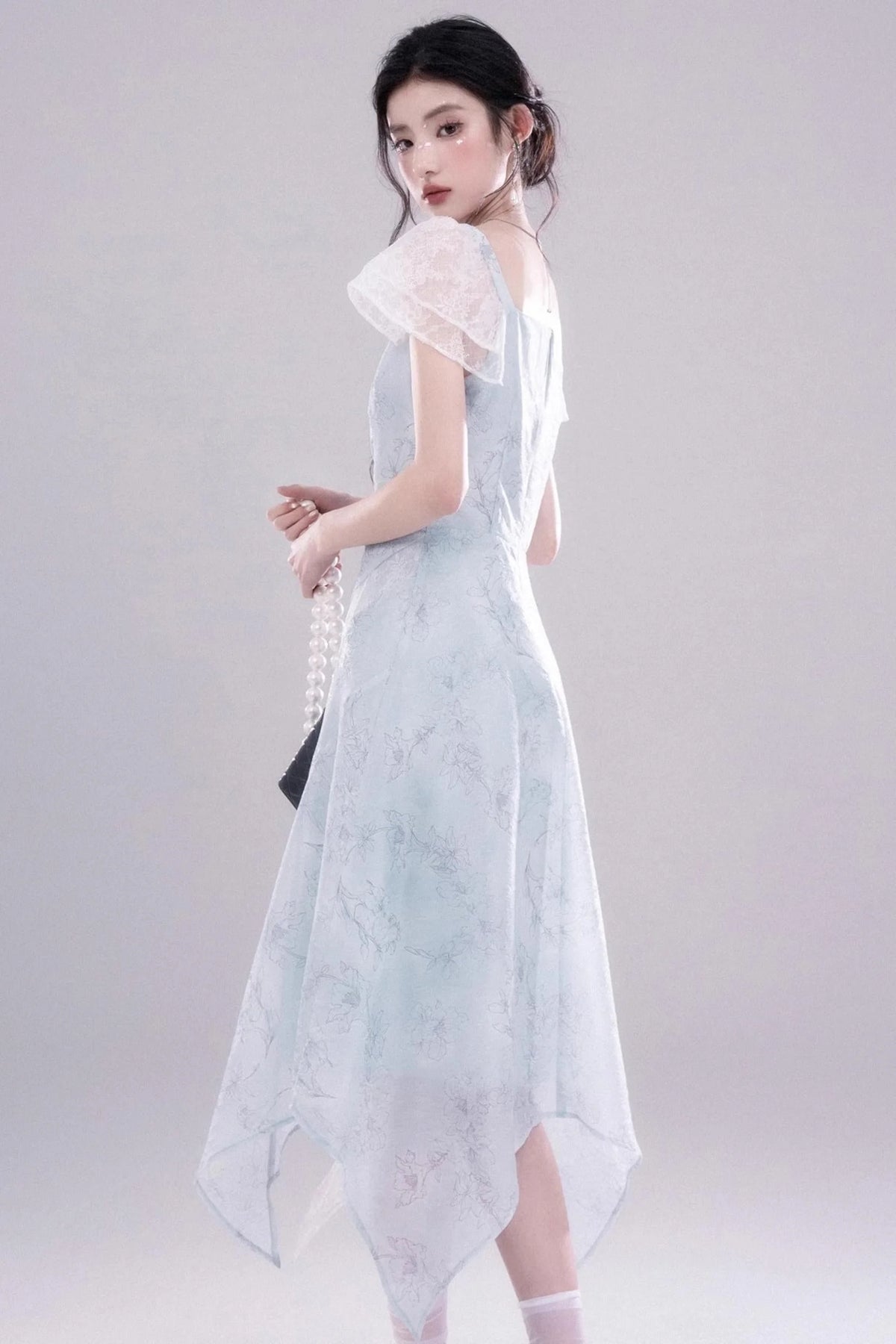 Frosty Green Lace Dress