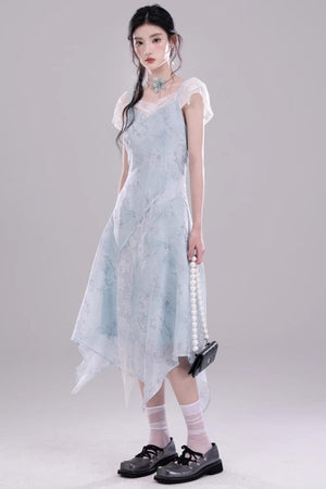 Frosty Green Lace Dress