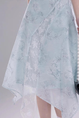 Frosty Green Lace Dress