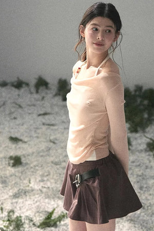 Frosty Shoulder Halter Top