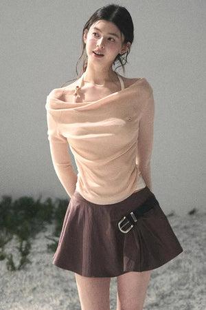 Frosty Shoulder Halter Top