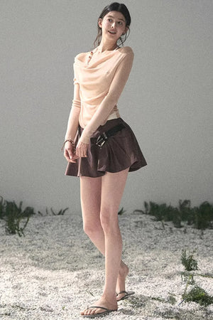 Frosty Shoulder Halter Top