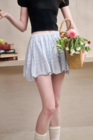 Frozen Flowers Wool Embroidery Top