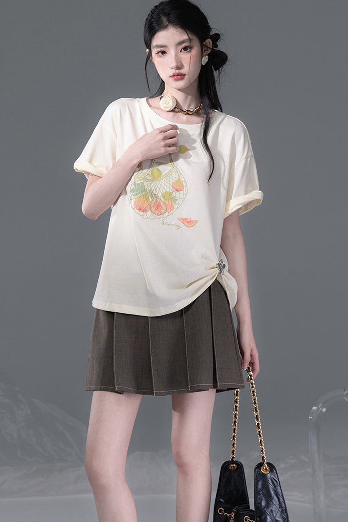 Fruity Fig Print T-Shirt