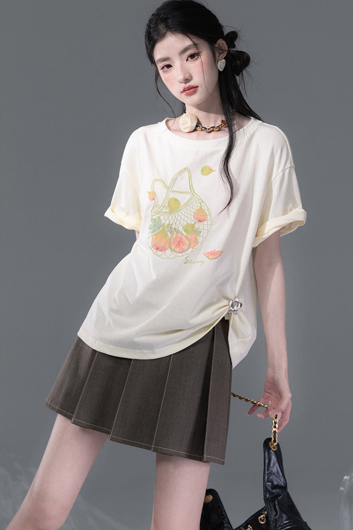 Fruity Fig Print T-Shirt