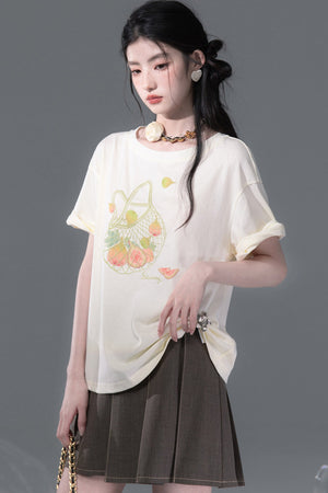 Fruity Fig Print T-Shirt