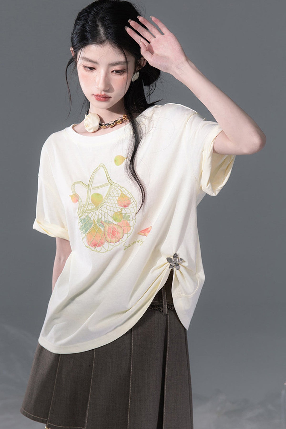 Fruity Fig Print T-Shirt