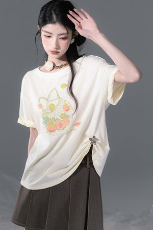 Fruity Fig Print T-Shirt
