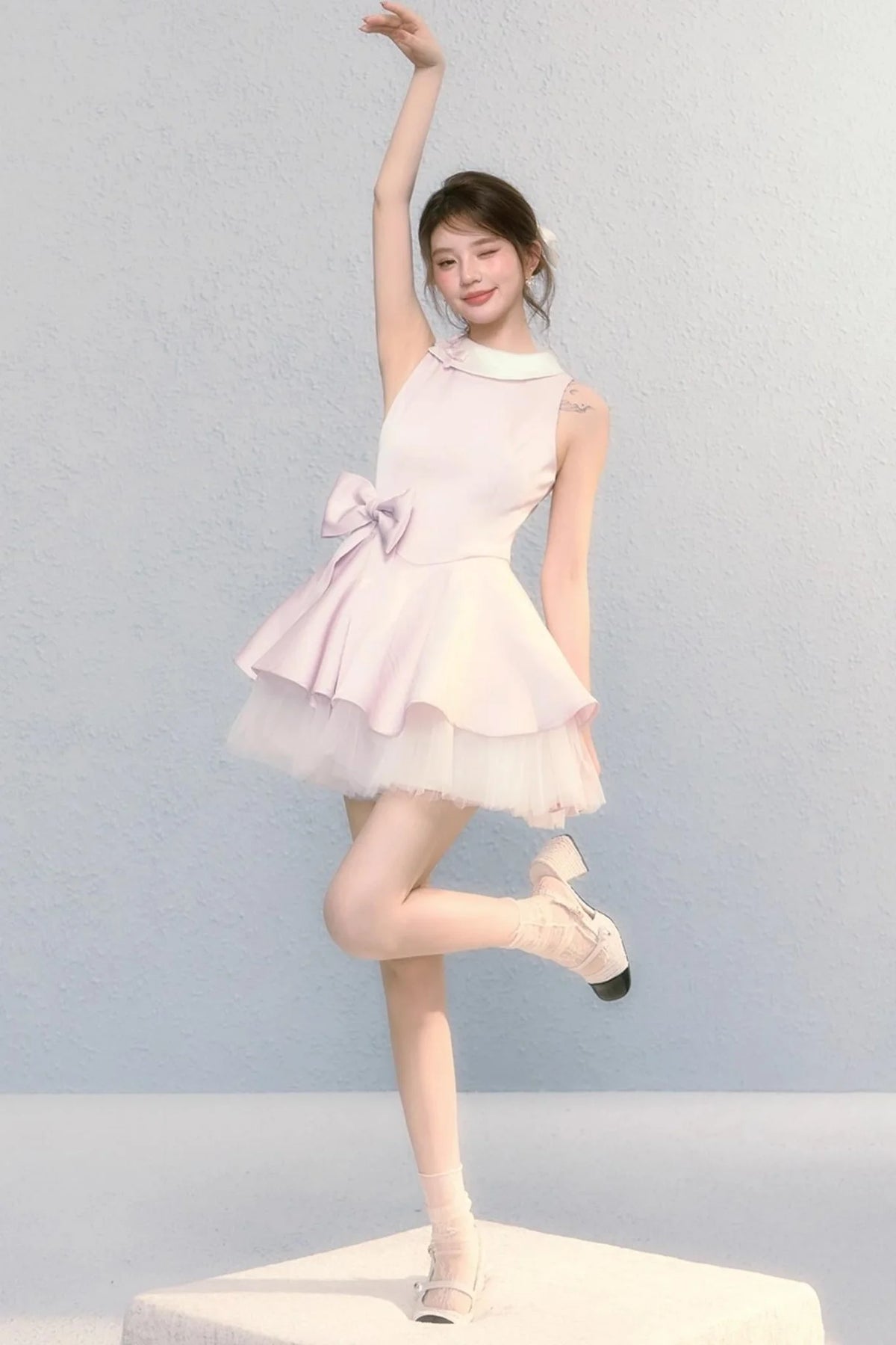 Fugitive Princess Mesh Panel Ballet Dress