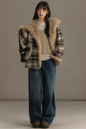 Fuji Plaid Woolen Jacket