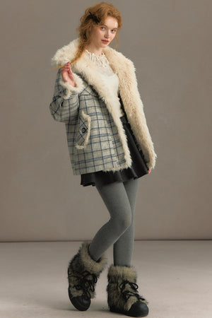 Fuji Plaid Woolen Jacket