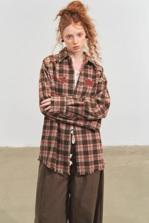Fun Fringe Plaid Shirt