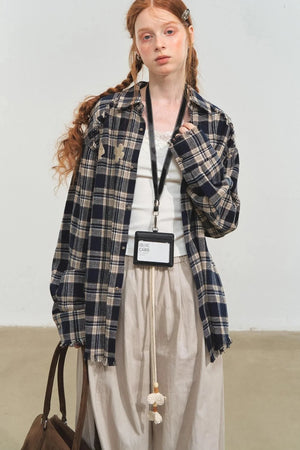 Fun Fringe Plaid Shirt