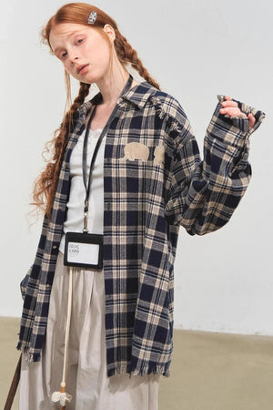 Fun Fringe Plaid Shirt