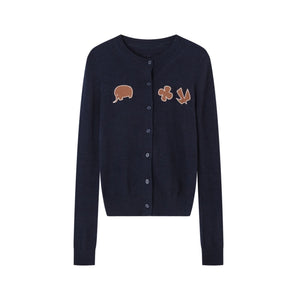 Fun Patch Embroidered Cardigan