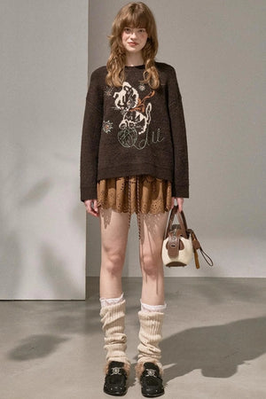 Furball Crew Neck Loose Sweater