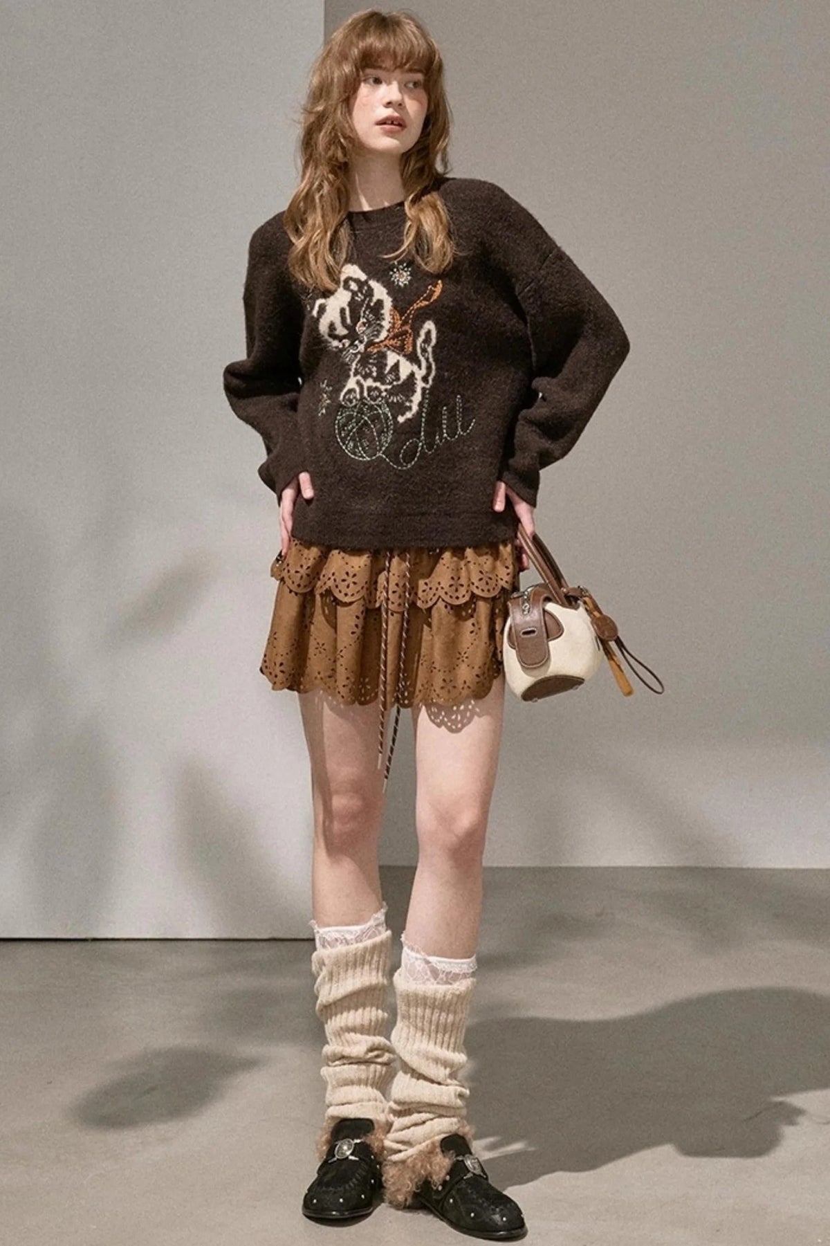 Furball Crew Neck Loose Sweater