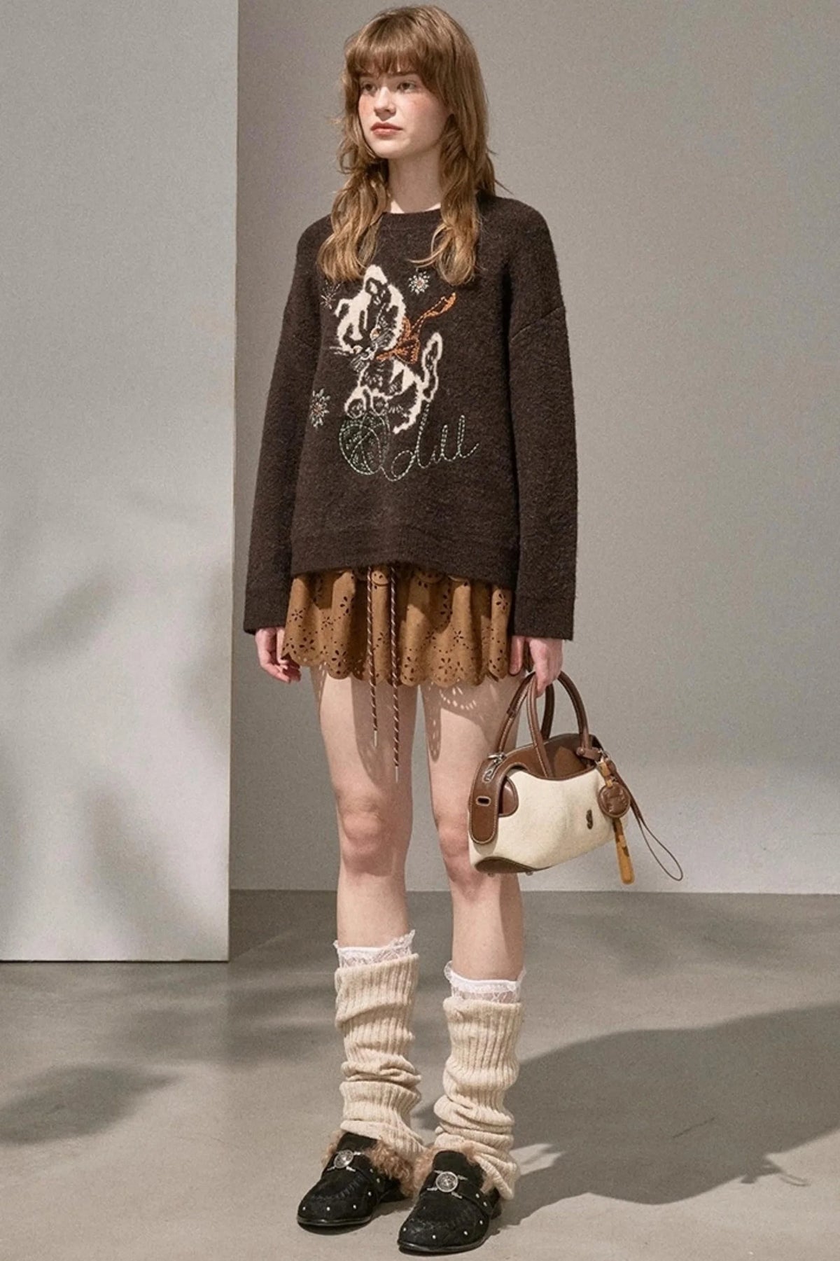 Furball Crew Neck Loose Sweater