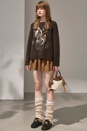Furball Crew Neck Loose Sweater