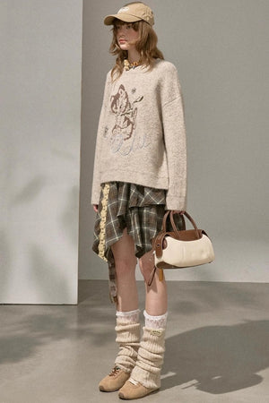 Furball Crew Neck Loose Sweater