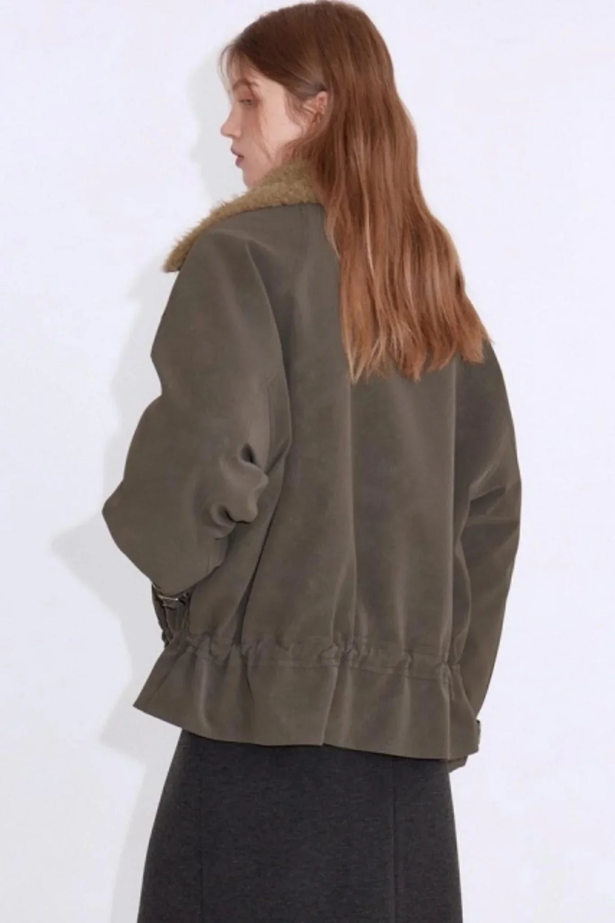 Furry Patchwork Leather Jacket