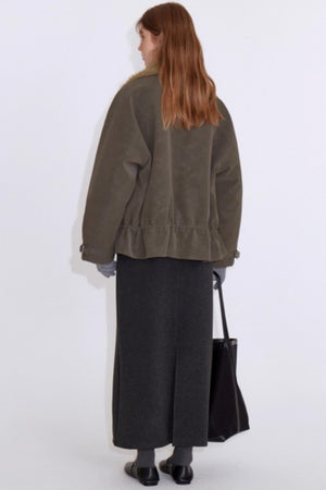 Furry Patchwork Leather Jacket