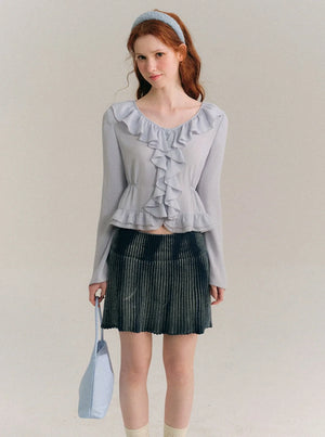 Galaxy Ocean Ruffle Top