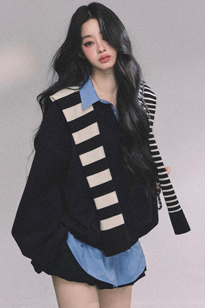Gaozhi American Oversize Sweatshirt Set-Up