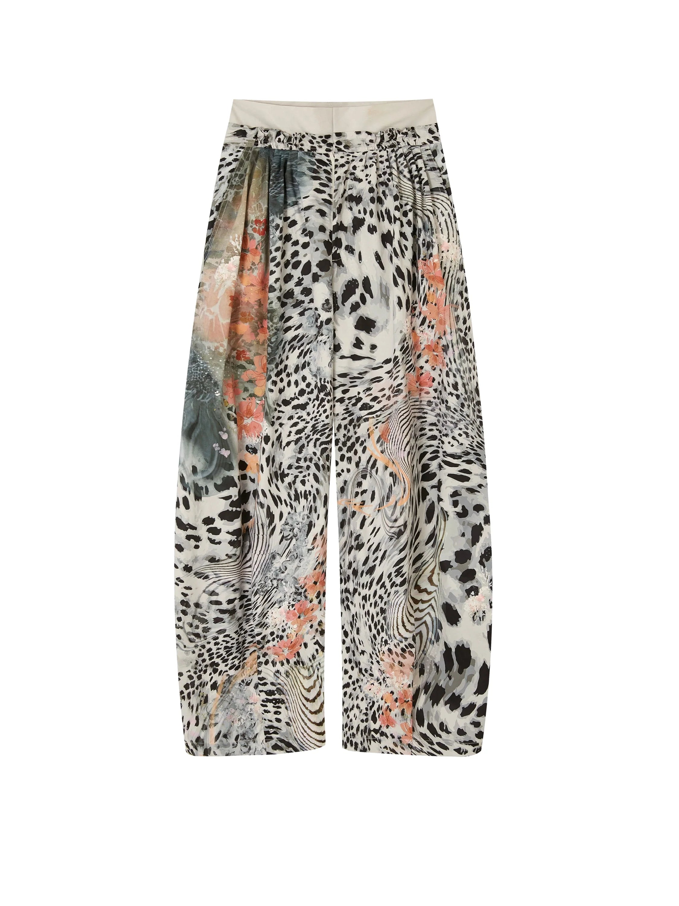 Garden Impression Leopard Print Pants