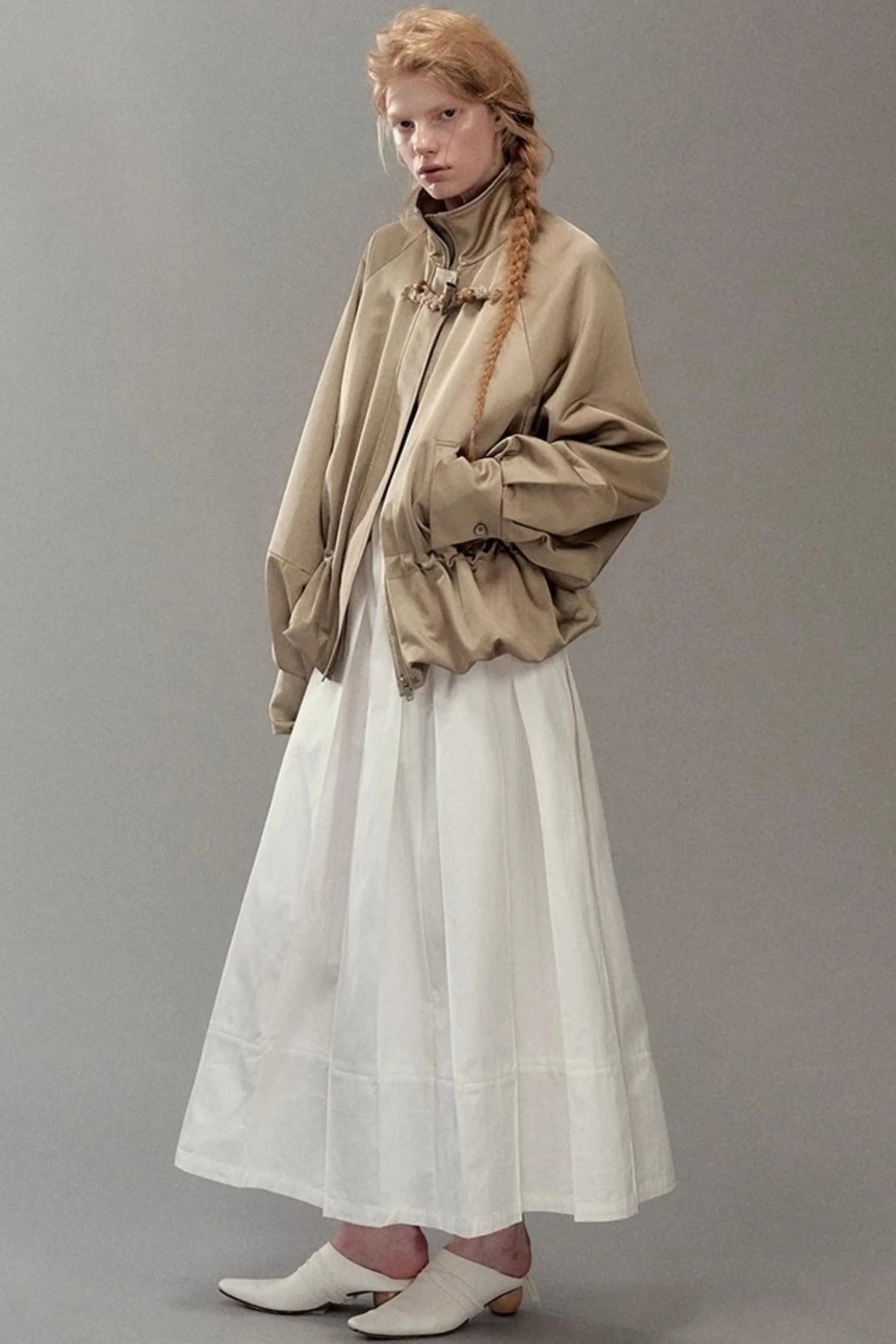 Genesis Woven Stand-Up Collar Trench Coat