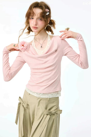 Gentle Flutter Knit Top
