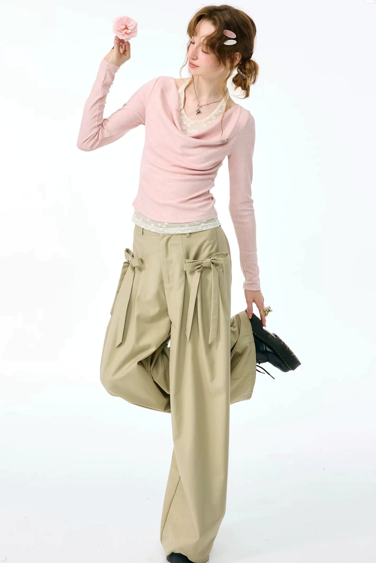 Gentle Flutter Knit Top