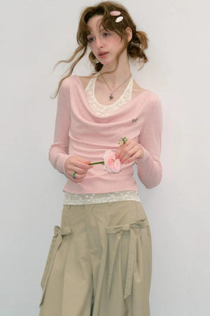 Gentle Flutter Knit Top
