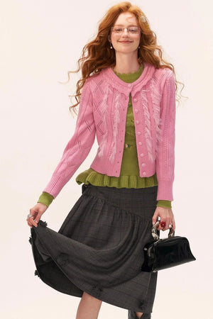 Gentle Knitted Cardigan Set-Up