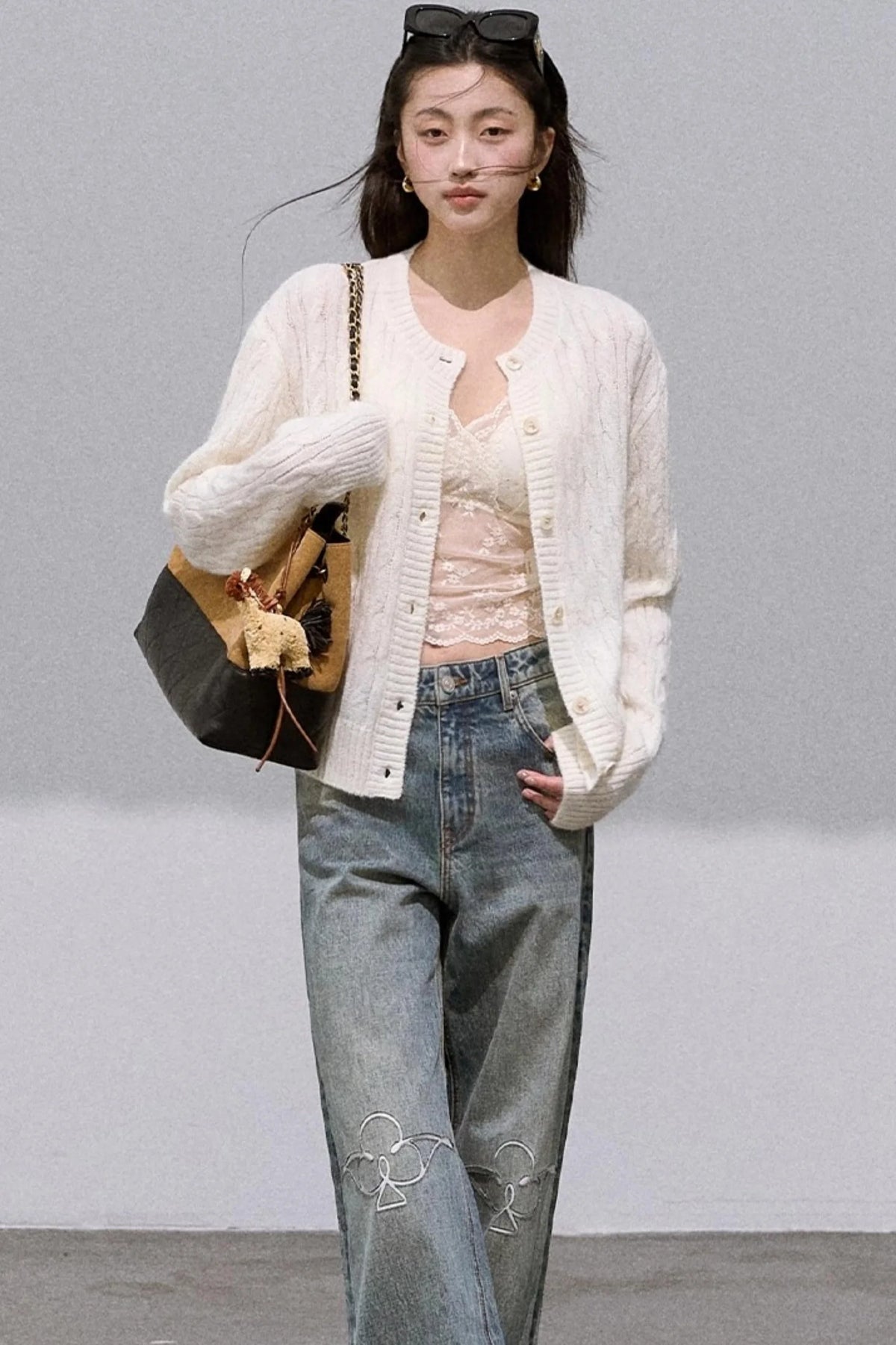 Gentle Mohair Wool Knit Cardigan