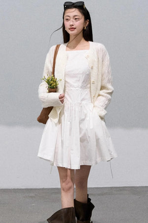 Gentle Mohair Wool Knit Cardigan