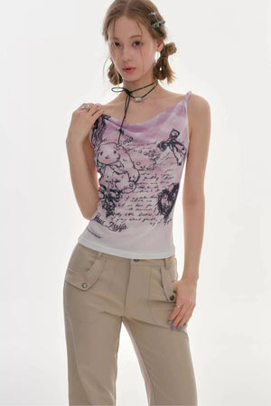 Gentle Rabbit Plaid Tank Top