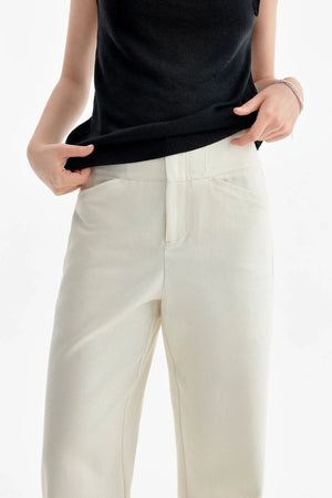 Gentle Wind Imitation Denim Straight Pants