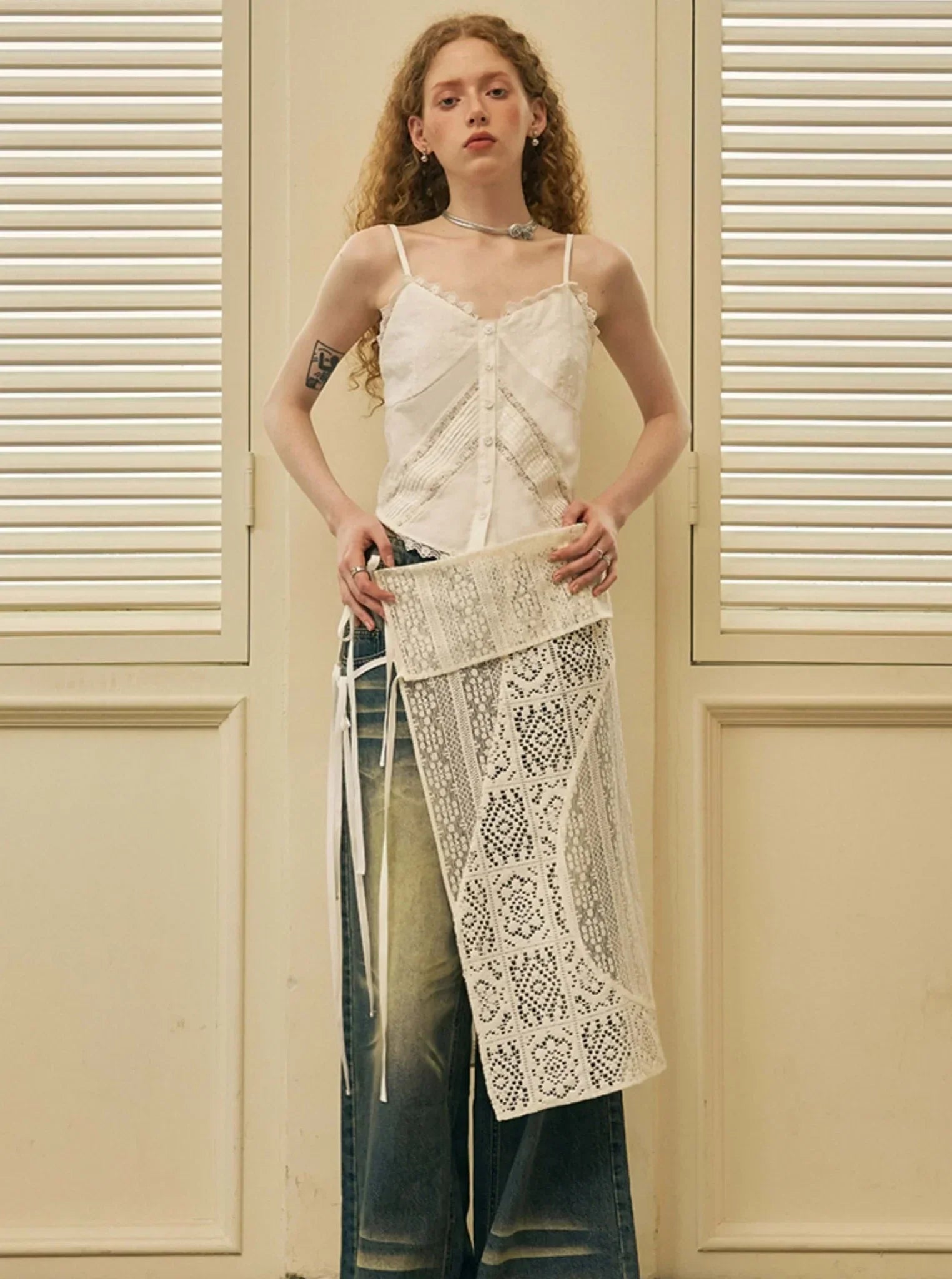 Geometric Patchwork Skirt