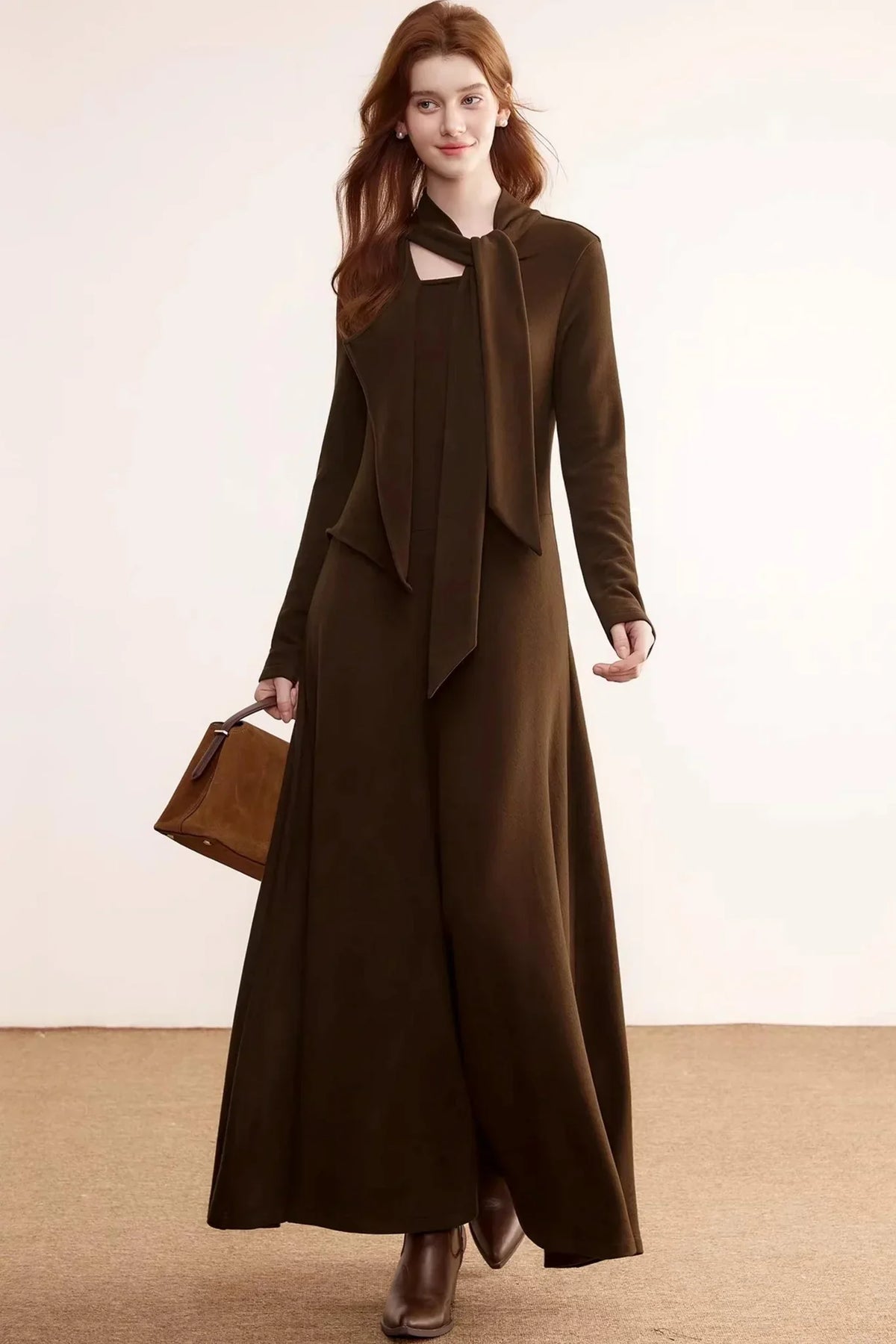 German Velvet Ruffle Dress
