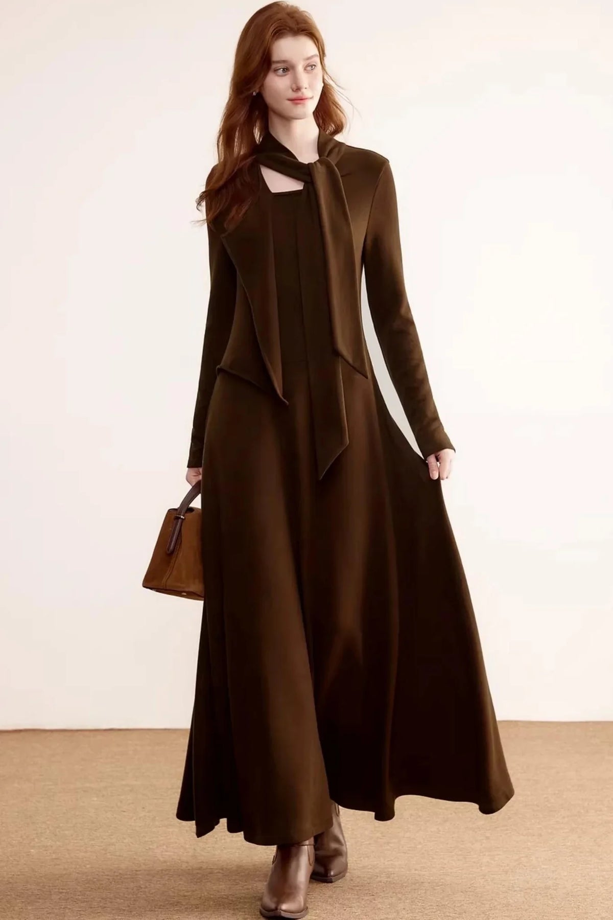 German Velvet Ruffle Dress