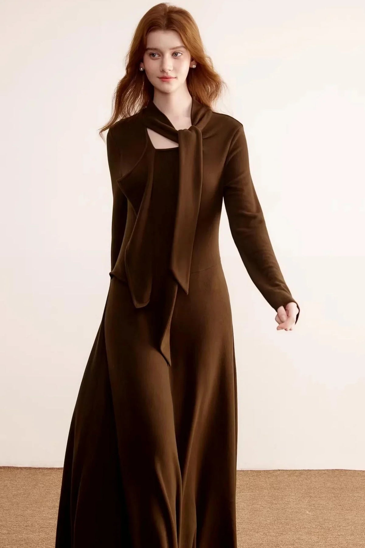 German Velvet Ruffle Dress