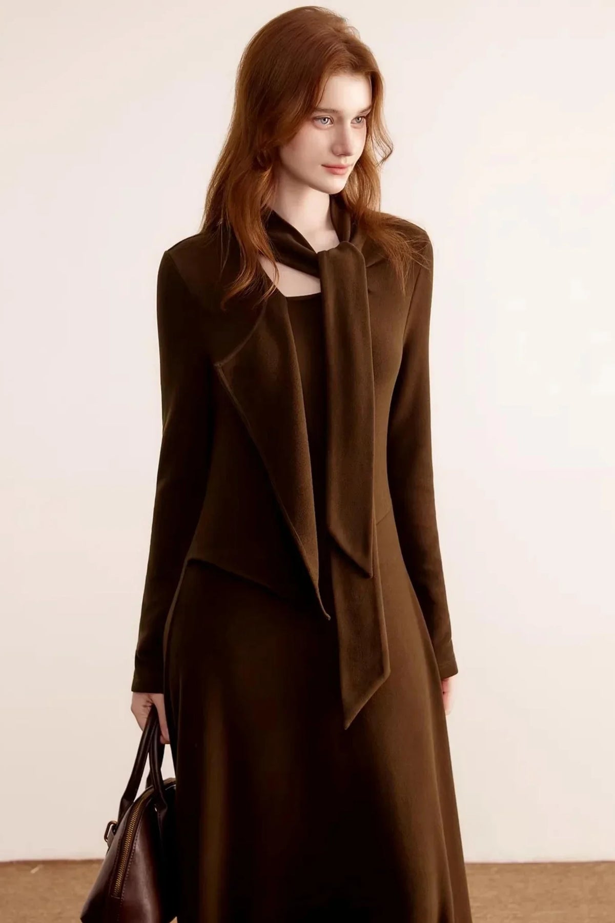 German Velvet Ruffle Dress