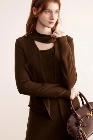German Velvet Ruffle Dress