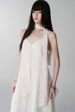 Ghost Girl Black Spaghetti Dress